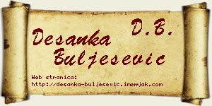 Desanka Bulješević vizit kartica